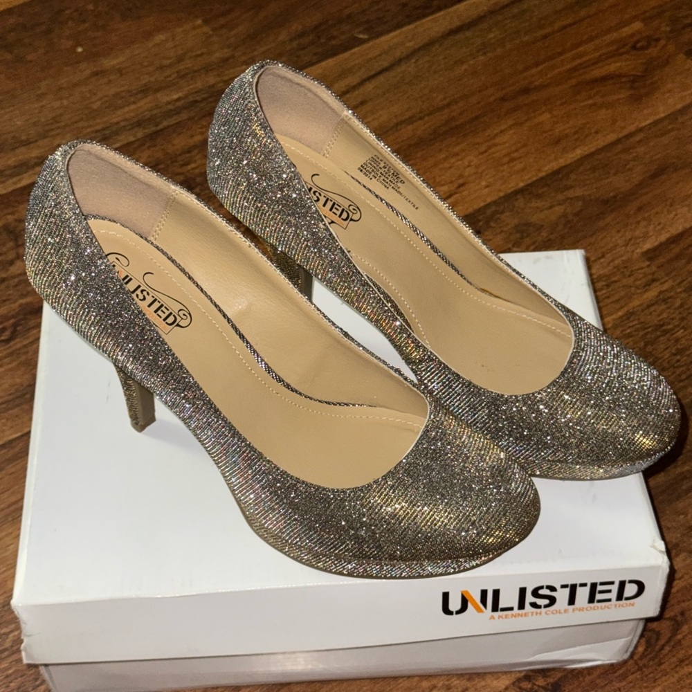 Unlisted Sparkling Silver Women's Heels